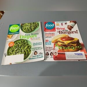Food Network Magazine Pair - Green and Red Covers